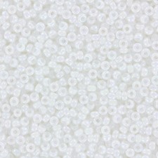 Miyuki rocailles Perlen 11/0 - White pearl ab 11-471